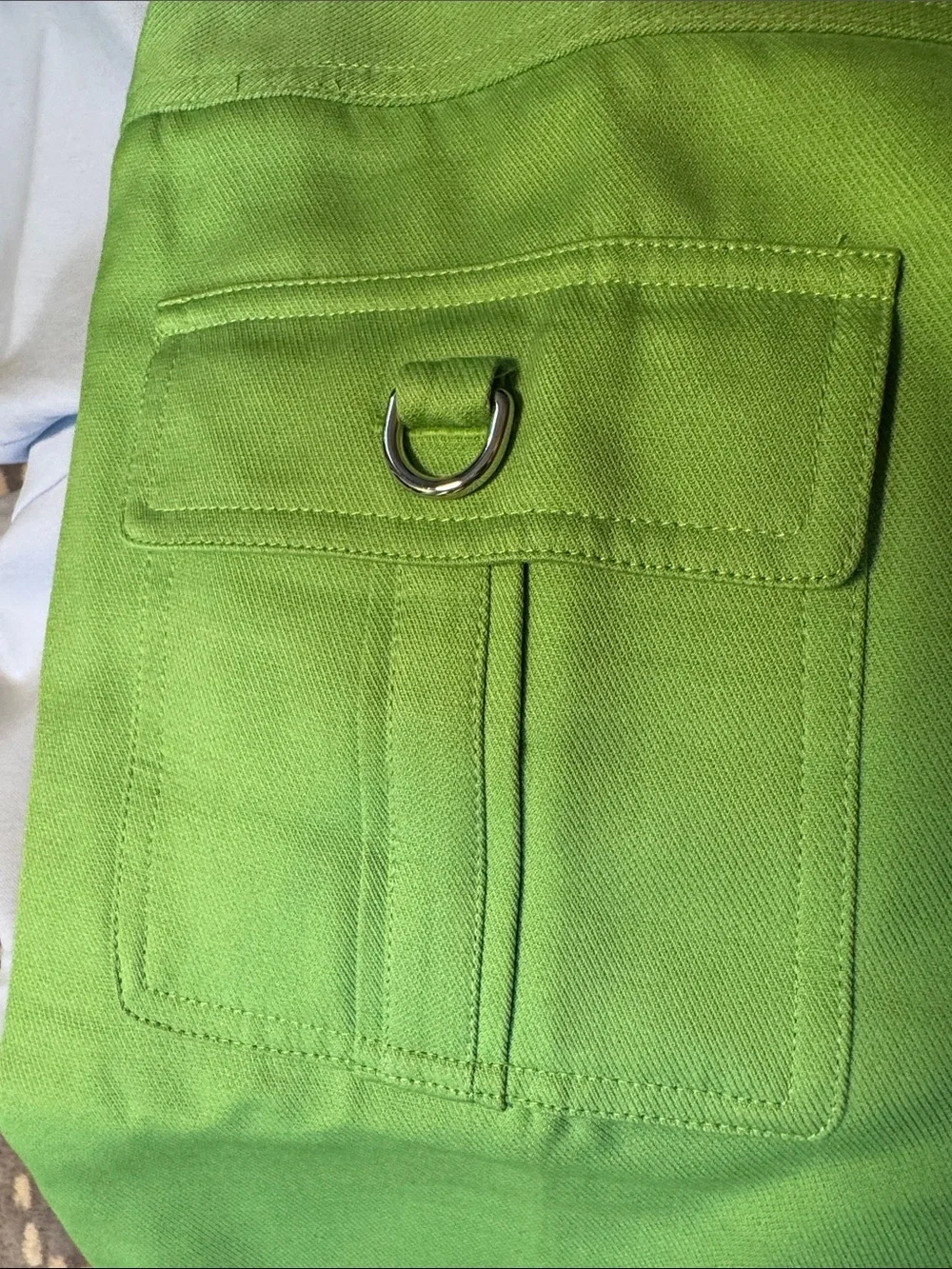 Tory Burch Lime Green Sgt. Pepper Twill Utility Blazer with pants